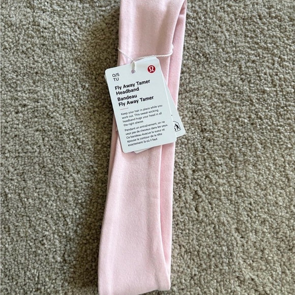 lululemon athletica Accessories - Lululemon fly away tamer headband strawberry milk NWT